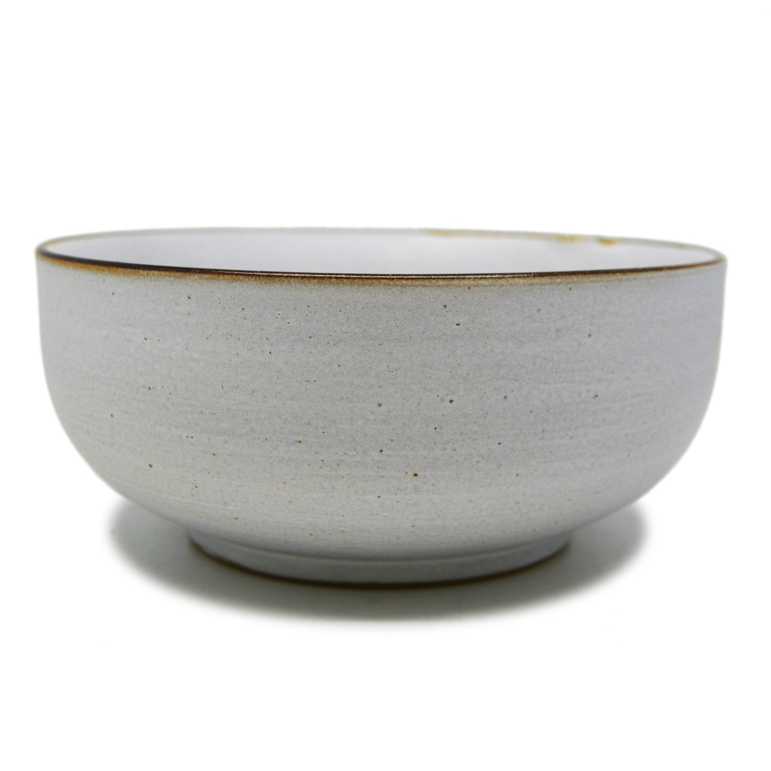 Europe Round Bowl S3 - 0015 Brown Rim Stoneware